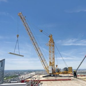 Liebherr 200 DR 5/10 Litronic Top-Slewing Derrick Tower Crane. Courtesy of Liebherr Canada.